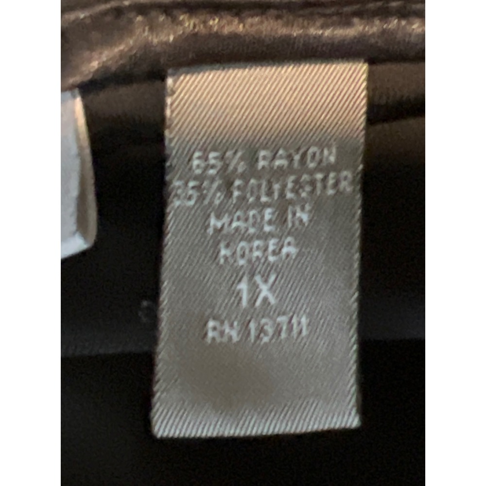 Kate Hill Women Black Maxi Skirt Plus Size 1X Rayon Blend Solid Minimalist - Picture 3 of 7
